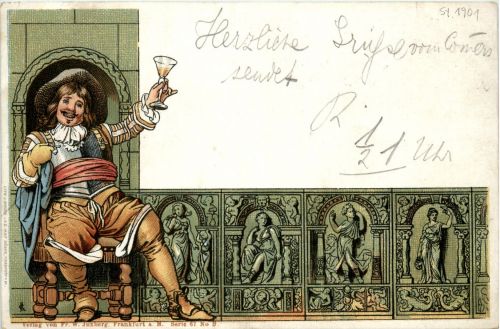 Frankfurt - Wein - Litho