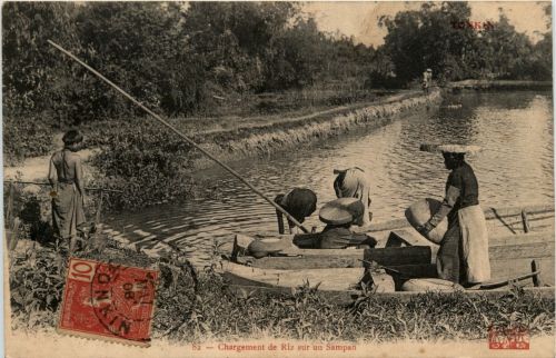 Chargement de Riz sur un Sampan