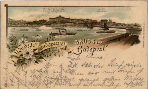 Gruss aus Budapest - Litho
