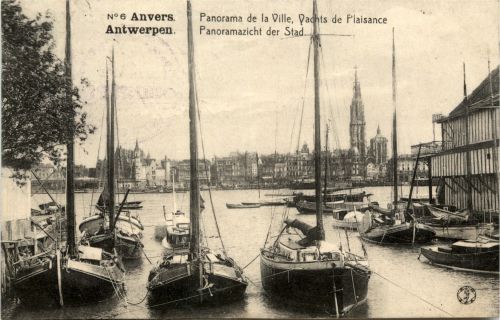 Antwerpen - Panoramazicht der Stad - Feldpost