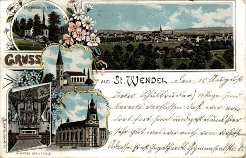 Gruss aus Sankt Wendel - Litho