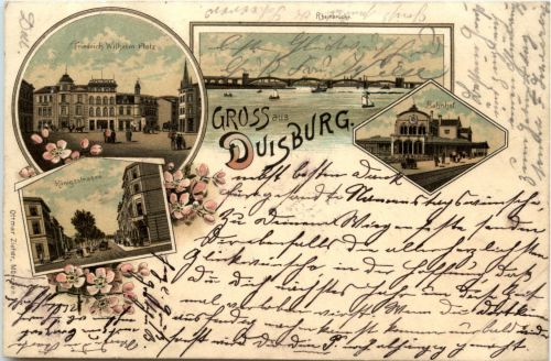 Gruss aus Duisburg - Litho