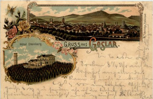 Gruss aus Goslar - Litho