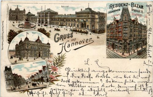 Gruss aus Hannover - Litho