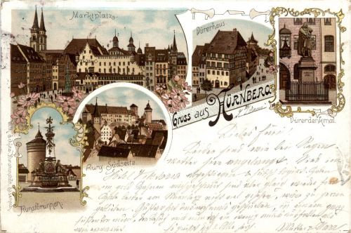 Gruss aus Nürnberg - Litho