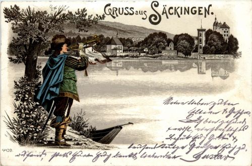 Gruss aus Säckingen - Litho