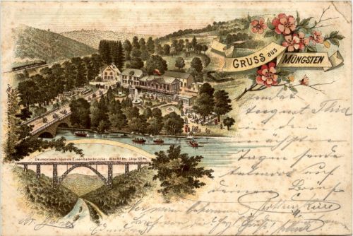 Gruss asu Müngsten - Litho