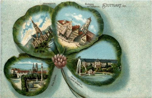 Stuttgart - Kleeblatt - Litho