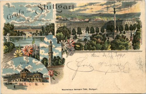 Gruss aus Stuttgart - Litho