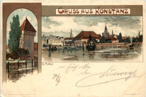 Gruss aus Konstanz - Litho