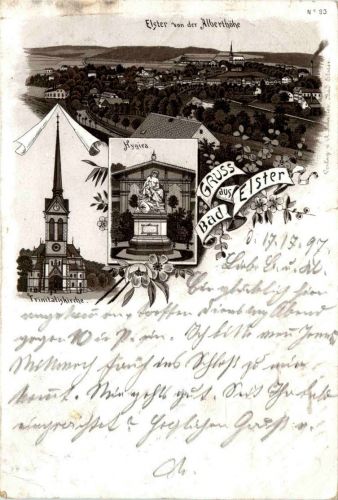 Gruss aus Bad Elster - Litho