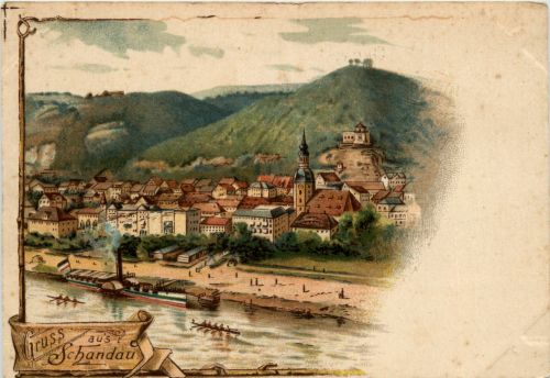 Gruss aus Schandau - Litho