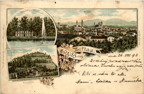 Gruss aus Zittau - Litho