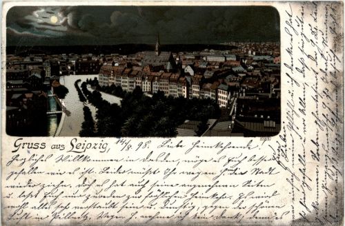 Gruss aus Leipzig - Litho