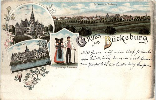 Gruss aus Bückeburg - Litho