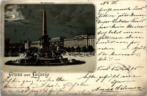 Gruss aus Leipzig - Litho