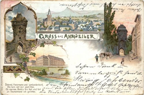 Gruss aus Ahrweiler - Litho