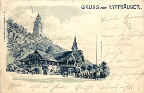 Gruss vom Kyffhäuser - Litho