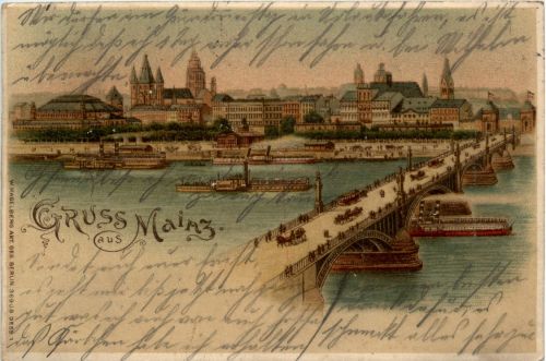 Gruss aus Mainz - Litho