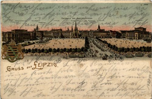 Gruss aus Leipzig - Litho
