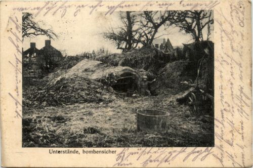 Unterstände - bombensicher - Feldpost