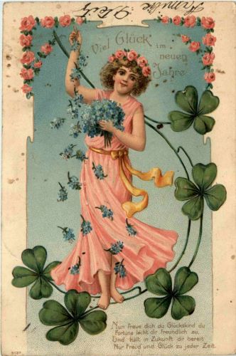 Neujahr - Frau Kleeblatt