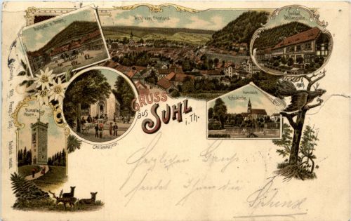Gruss aus Suhl - Litho