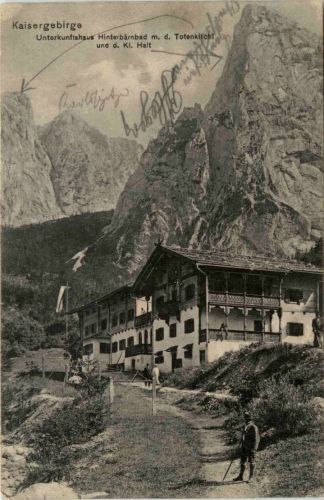 Unterkunftshaus Hinterbärenbad m.d. Totenkirchl und d.kl. Halt