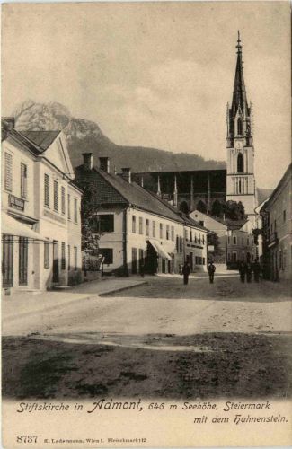Admont/Steiermark - Admont, Stiftskirche mit dem Hahnenstein