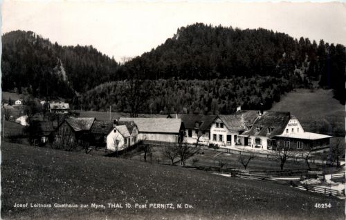Tauchen bei Mönichkirchen, Josef Leitners Gasthaus zur myra, Thal, Post Pernitz