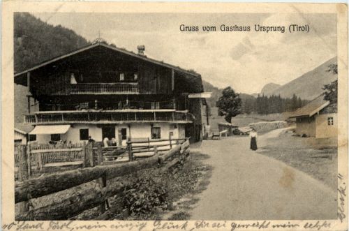 Gruss vom Gasthaus Ursprung Tirol, Besitzer: Anna Scharmann