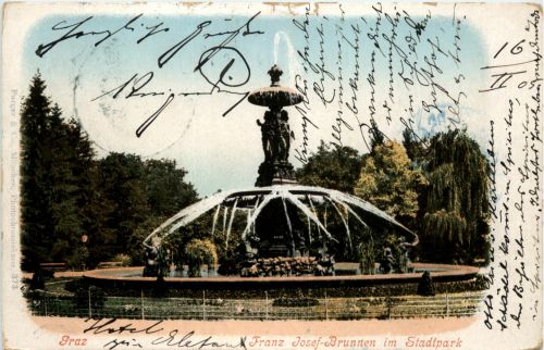 Graz/Steiermark - Graz, Franz Josef-Brunnen im Stadtpark