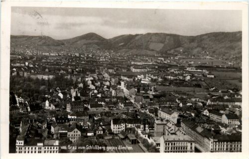 Graz/Steiermark - Graz, vom Schlossberg gegen Westen
