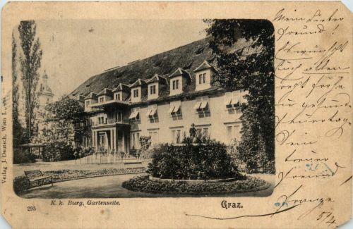 Graz/Steiermark - Graz, K.k. Burg, Gartenseite