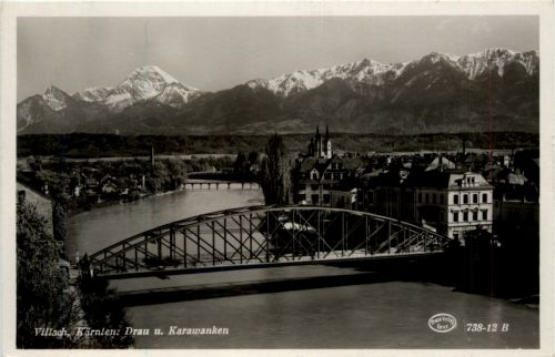 Villach/Kärnten - Villach, Drau u. Karawanken