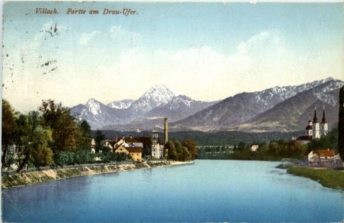 Villach/Kärnten - Villach, Partie am Drauufer