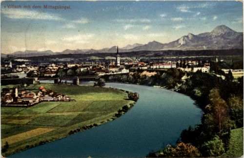 Villach/Kärnten - Villach, mit dem Mittagskogel