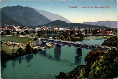 Villach/Kärnten - Villach, Lind mit der Eisenbahnbrücke