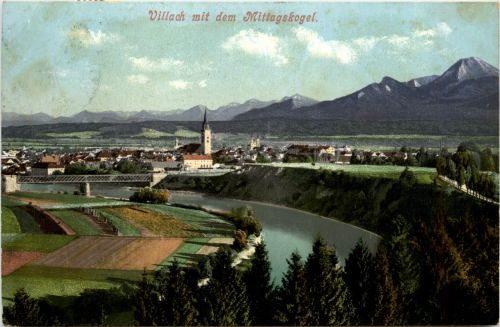 Villach/Kärnten - Villach, mit dem Mittagskogel