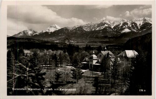 Villach/Kärnten - Villach, Kuranstalt Warmbad mit Karawanken