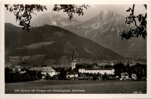 Admont/Steiermark - Admont, Stift mit Pyhrgas und Scheiblingstein