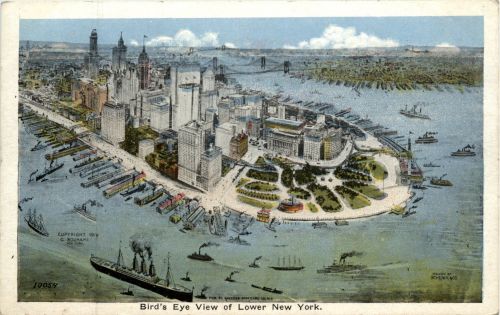 Birds Eye View of Lower New York