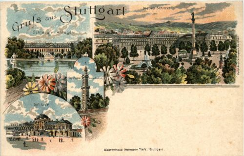 Gruss aus Stuttgart - Litho