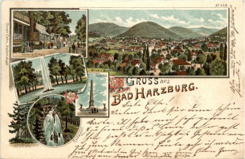 Gruss aus Bad Harzburg - Litho