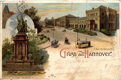 Gruss aus Hannover - Litho