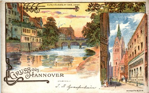 Gruss aus Hannover - Litho