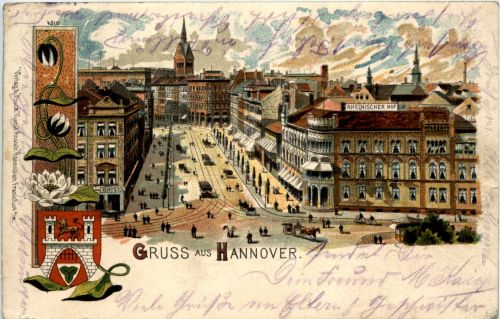 Gruss aus Hannover - Litho