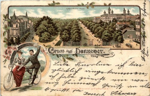 Gruss aus Hannover - Litho