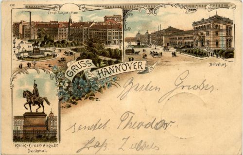 Gruss aus Hannover - Litho