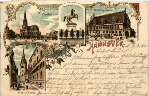 Gruss aus Hannover - Litho